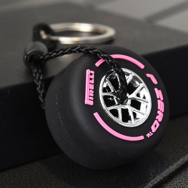 Personalized Double-sided Keychain With Wheels