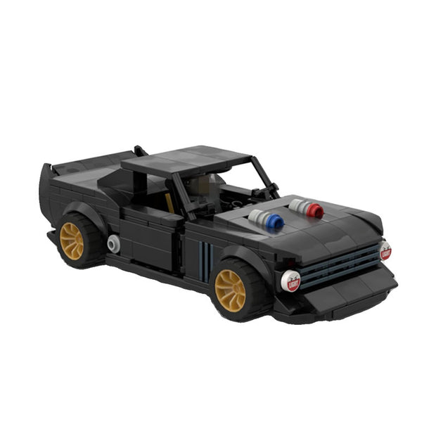 Assembled Unit Blocks On Wheels Boy Speed8 Grid Car Model Gift