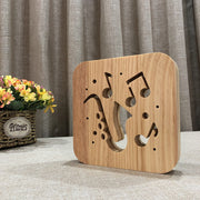 LED Night Lights Guitar Saxophone Violin Music Note 3D Lamp USB Power Wood Carving Table Lamp Decorative Lamps For Living Room Room
