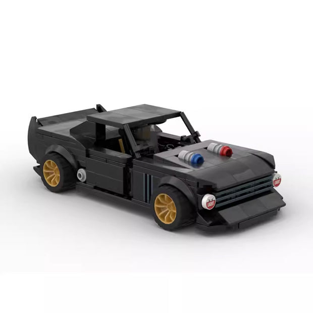 Assembled Unit Blocks On Wheels Boy Speed8 Grid Car Model Gift