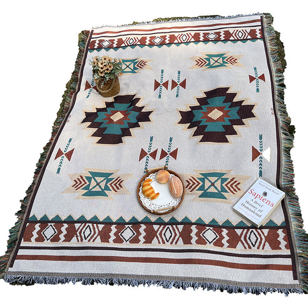 Bohemian Knitted Chenille American Outdoor Camping Rugs